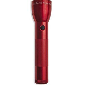 Maglite Flashlight Red 260 hours Water Resistant USA Indoor Outdoor